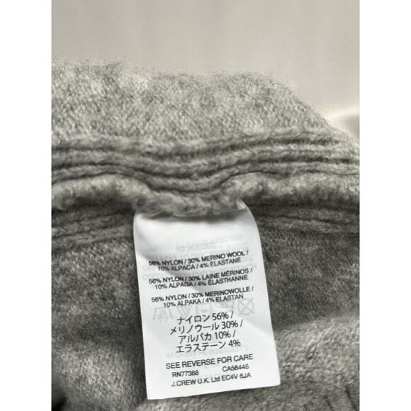 J Crew Gray V-Neck Knitted Hi Lo Sweater Size Medium - Picture 4 of 7